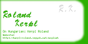 roland kerpl business card